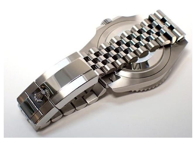 ROLEX GMT MasterII lunetta blu e nera 126710BLNR Bracciale Jubilee '25 Uomo Argento - vista 7