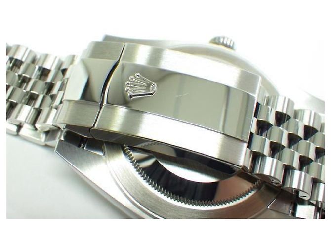 ROLEX Datejust 41 verde menta Bracciale Jubilee Rif.126334 Uomo Argento - vista 12