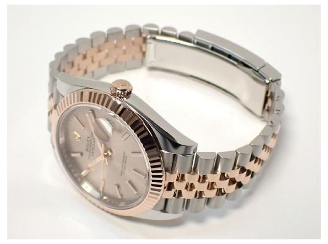 ROLEX Datejust 41 SS x Everose Gold combination Sundust Dial 126331 Mens Argento - vista 10