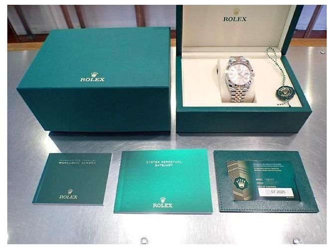 ROLEX Datejust 41 SS x Everose Gold combination Sundust Dial 126331 Mens Argento - vista 11