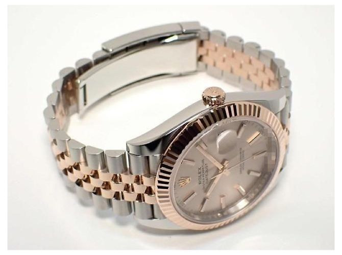 ROLEX Datejust 41 SS x Everose Gold combination Sundust Dial 126331 Mens Argento - vista 9