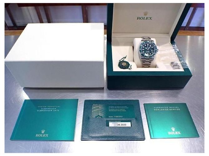 ROLEX Submariner date green Ref.116610LV '20 Aug Mens Argento - vista 13