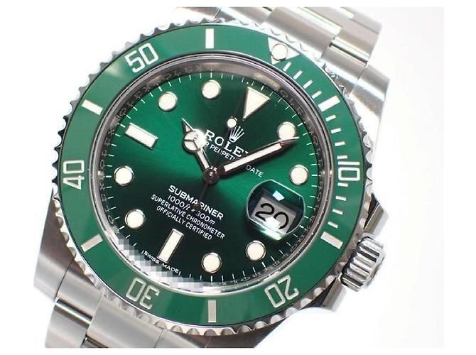 ROLEX Submariner date green Ref.116610LV '20 Aug Mens Argento - vista 4