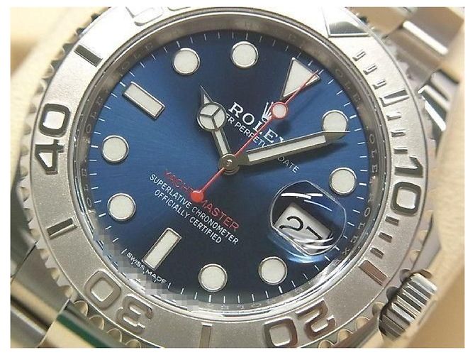 ROLEX YACHT-MASTER 40 quadrante blu 116622 '18 acquistato Uomo Argento - vista 3