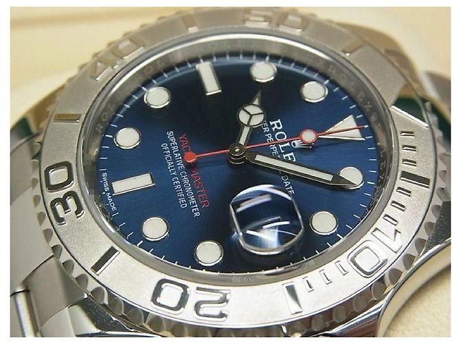 ROLEX YACHT-MASTER 40 quadrante blu 116622 '18 acquistato Uomo Argento - vista 4