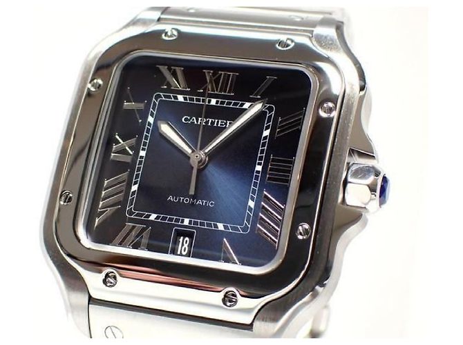 CARTIER Santos de LM blue WSSA0030 '24 Womens Plata - vista 3