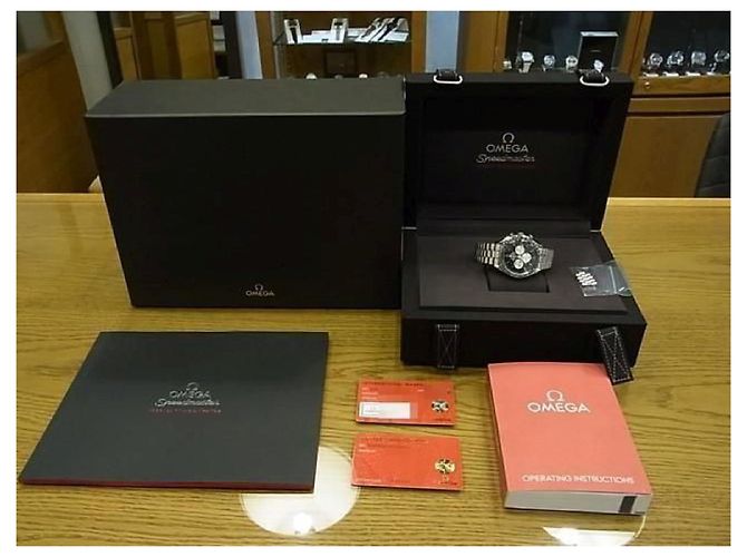 OMEGA Speedmaster moon watch Professional black Mens Argento - vista 16
