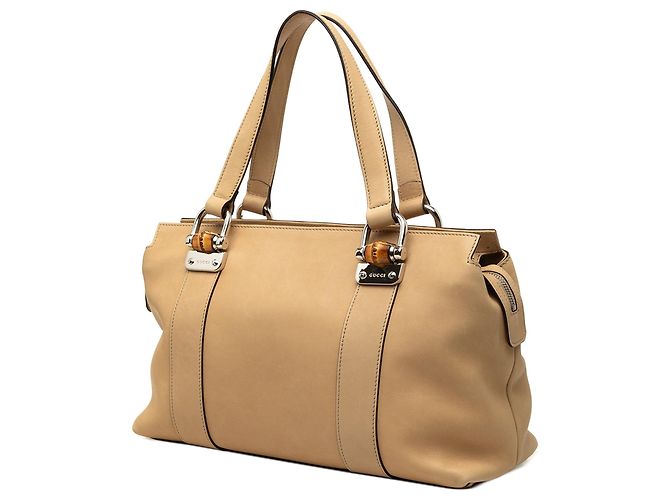 Bamboo Bolsa Satchel Gucci em couro de bezerro marrom com alça de bambu - vista 2