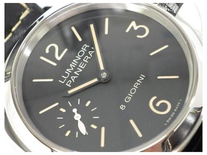 PANERAI Luminor Base 8 DAY'S 44 MM Ref.PAM00915 Originalware Herren Silber - Ansicht 2