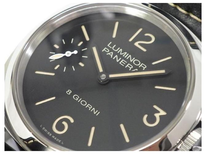 PANERAI Luminor Base 8 DAY'S 44 MM Ref.PAM00915 Originalware Herren Silber - Ansicht 3