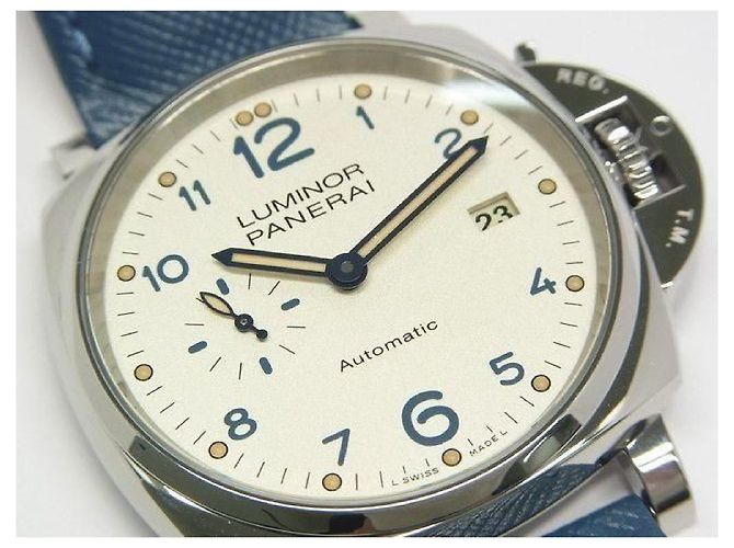 PANERAI Luminor Due 3 DAY'S Acciaio 42 MM PAM00906 Uomo Argento - vista 3
