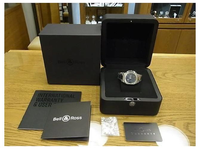 BELL & ROSS BR-05 36 MM blue diamond Eagle Uomo Argento - vista 16