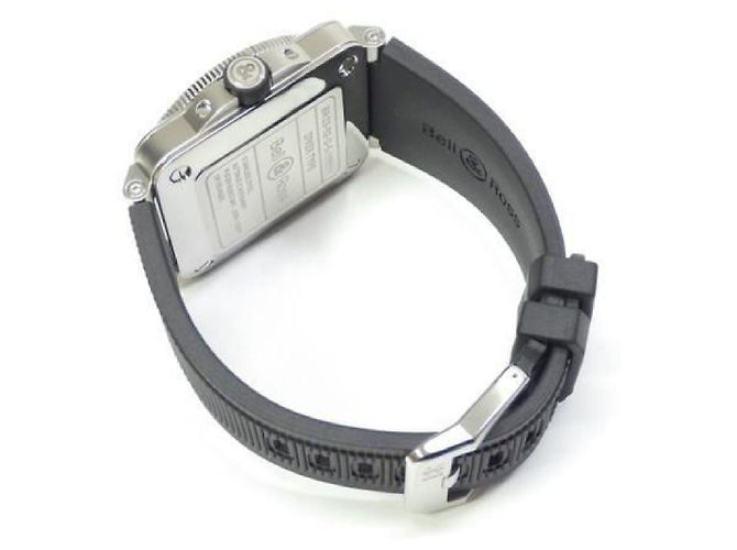 BELL & ROSS BR03 DIVER acciaio nero 42 MM BR03A-D-BL-ST/SRB Uomo Argento - vista 15