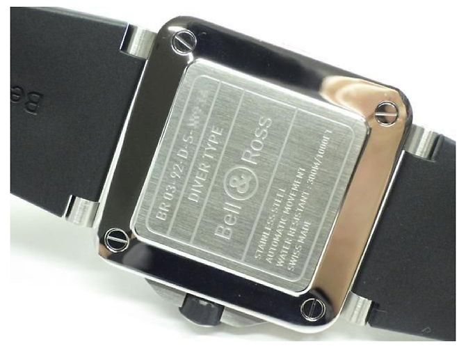 BELL & ROSS BR03 DIVER acciaio nero 42 MM BR03A-D-BL-ST/SRB Uomo Argento - vista 5
