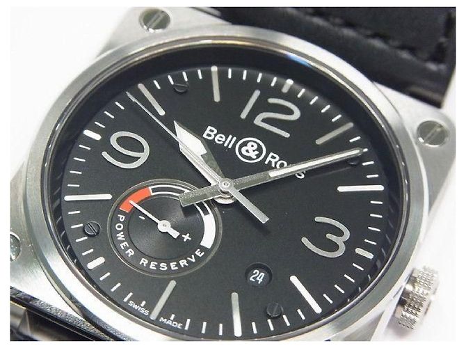 BELL & ROSS BR03-97 Reserve de Marche BR0397-BL-SI/SCA Originalware Herren Silber - Ansicht 4