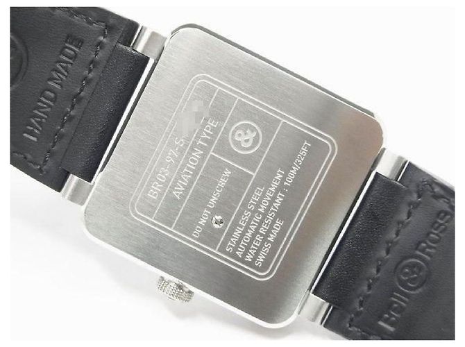 BELL & ROSS BR03-97 Reserve de Marche BR0397-BL-SI/SCA Originalware Herren Silber - Ansicht 6
