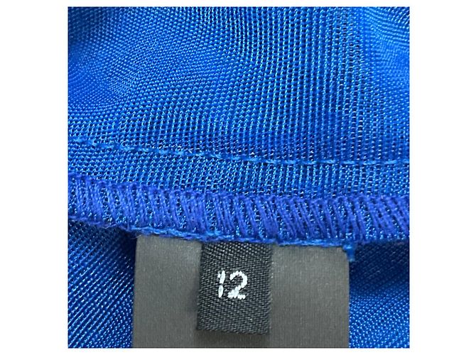 Yigal Azrouel Blue Multi Bajam Daisy Trellis Burn Out Kleid Blau - Ansicht 5