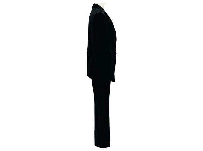 Completo Giacca e Pantaloni in Velluto Nero Akris - vista 2