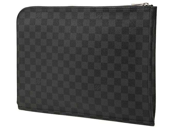 Borsa Clutch Portfolio Louis Vuitton Damier Graphite Nera Nero - vista 2