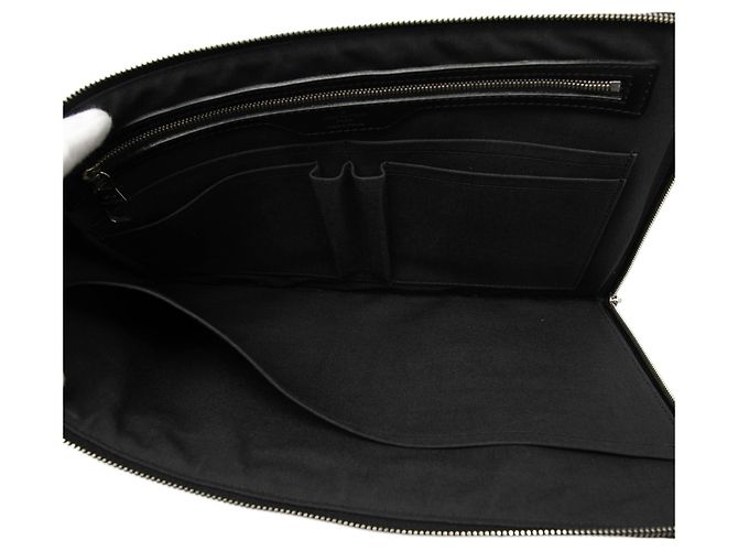 Borsa Clutch Portfolio Louis Vuitton Damier Graphite Nera Nero - vista 4