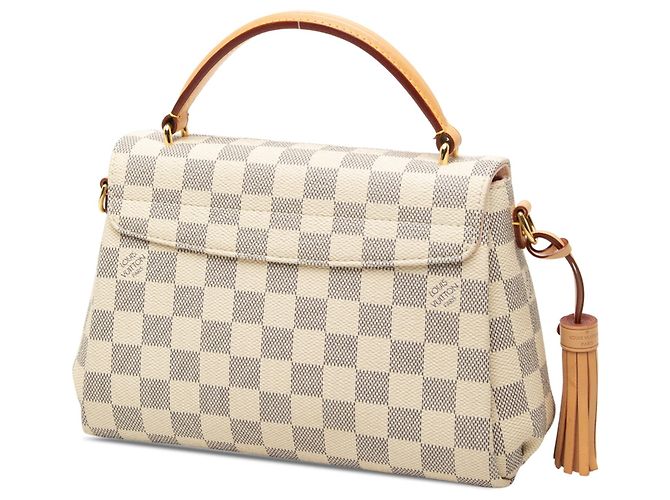 Borsa Satchel Louis Vuitton Damier Azur Croisette Bianca Bianco - vista 2