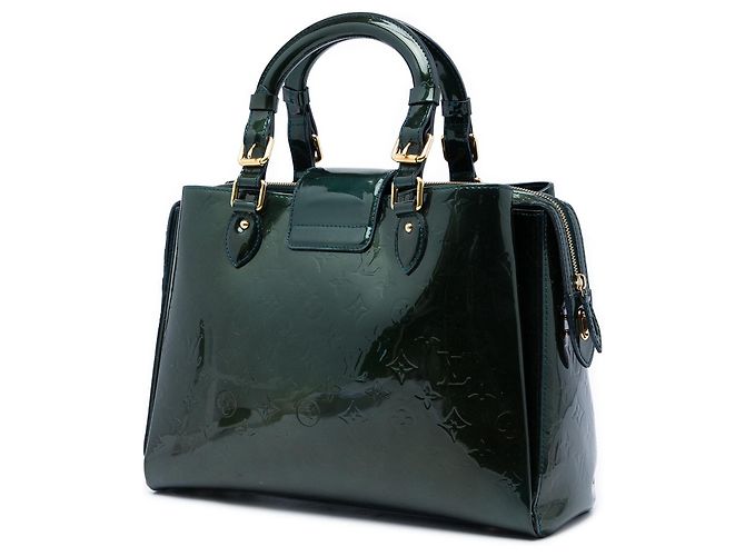 Borsa Louis Vuitton Monogram Vernis Melrose Avenue Verde - vista 2