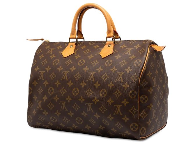 Borsa Boston Louis Vuitton Monogram Speedy 35 Marrone - vista 2