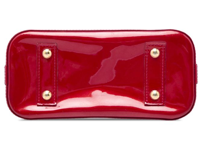 Borsa Satchel Louis Vuitton Monogram Vernis Alma BB Rossa Rosso - vista 3