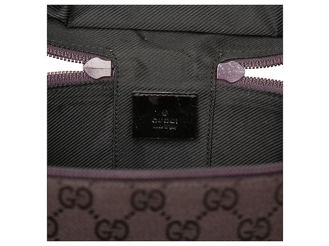 Mini borsa vanity Gucci in tela GG marrone - vista 5