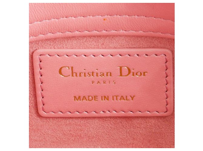 Autre Marque DIOR - Borsa a tracolla Lady D-Joy Dior in pelle iridescente rosa - vista 9