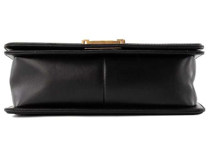 CHANEL - Borsa a tracolla Boy Chanel in tela chevron beige e nera Nero - vista 4