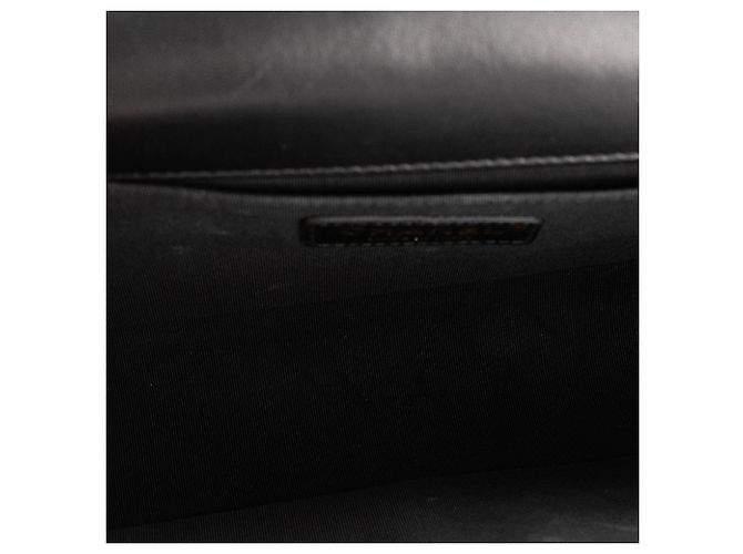 CHANEL - Borsa a tracolla Boy Chanel in tela chevron beige e nera Nero - vista 8