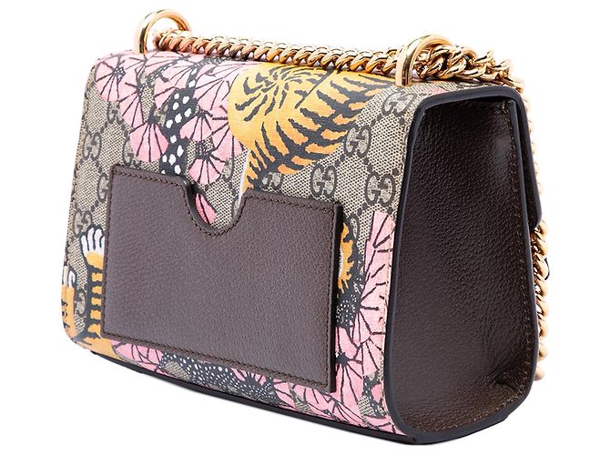 Borsa a tracolla Gucci Small GG Supreme Bengal Padlock Beige - vista 2