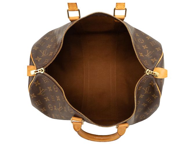 Sac de voyage Louis Vuitton Monogram Keepall 45 Marron - vue 4