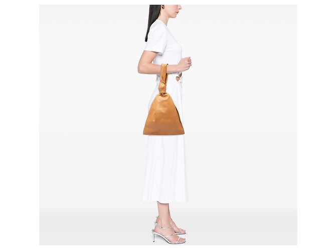 Borsa Bottega Veneta BV Twist in nappa marrone - vista 6