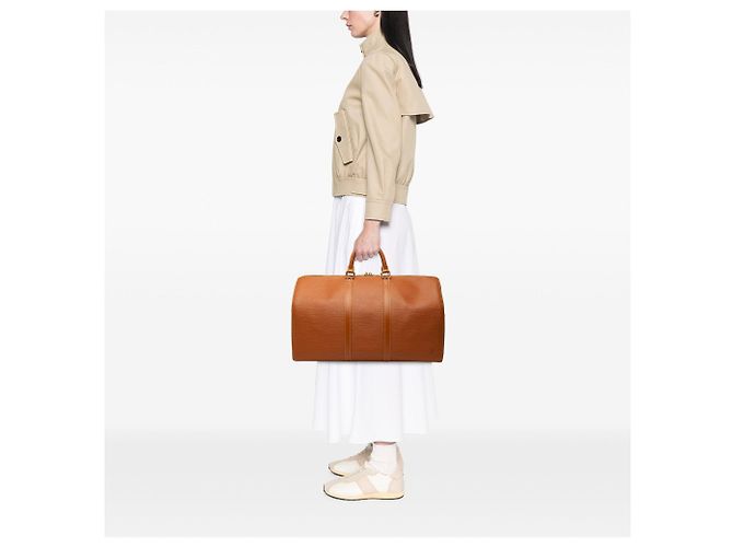 Borsa da viaggio Louis Vuitton Epi Keepall 50 Marrone - vista 8