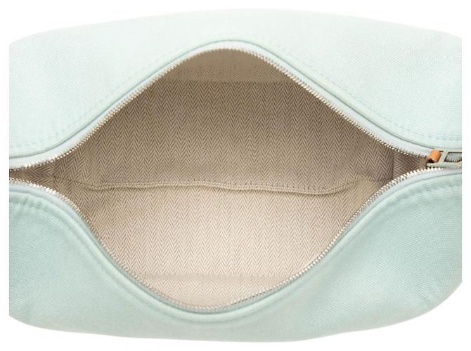 Borsa vanity Hermès Small Toile Bride A Brac blu - vista 4
