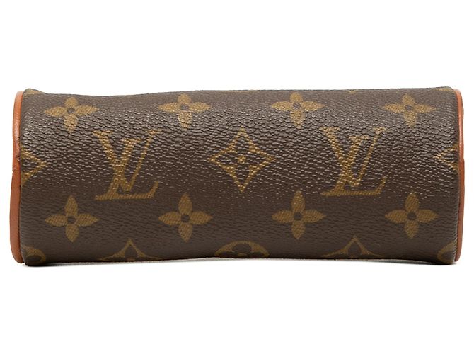 Borsa a mano Louis Vuitton Monogram Papillon Pochette Marrone - vista 3