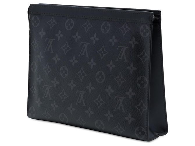Borsa a Pochette Voyage MM Louis Vuitton Monogram Eclipse Nera Nero - vista 2