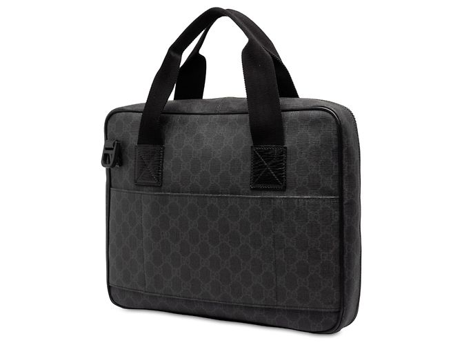 Borsa per laptop Gucci GG Supreme nera Nero - vista 2