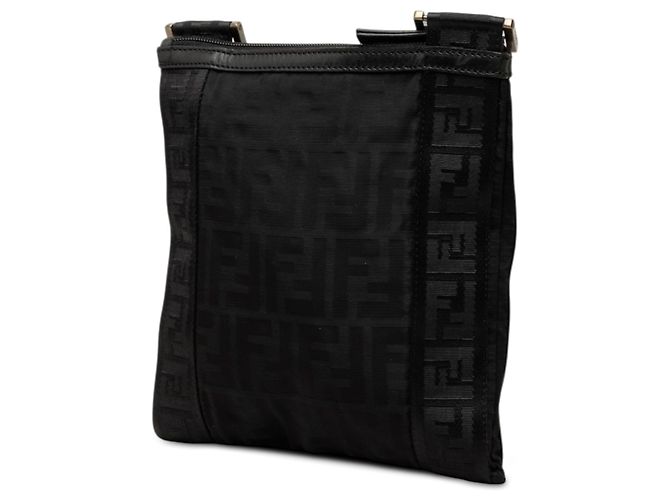 Borsa a tracolla Fendi Zucca Canvas nera Nero - vista 2