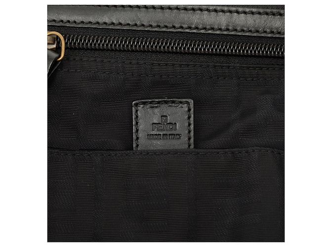 Borsa a tracolla Fendi Zucca Canvas nera Nero - vista 5