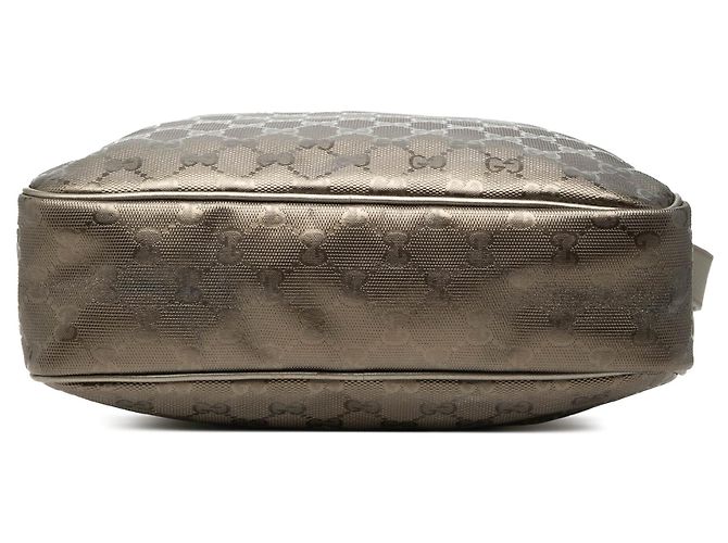 Borsa crossbody Gucci GG stampata oro D'oro - vista 3
