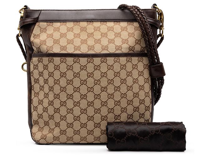 Borsa a Tracolla Gucci GG Canvas Beige - vista 7