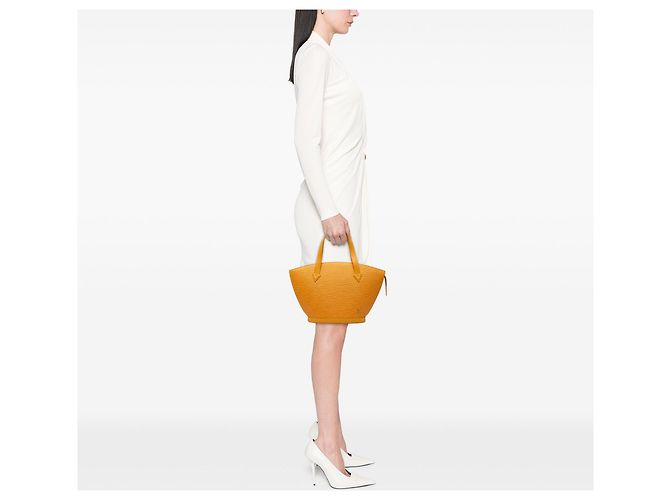 Borsa a mano Louis Vuitton Epi Saint Jacques PM Gialla con tracolla corta Giallo - vista 6