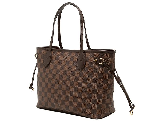 Borsa Tote Louis Vuitton Damier Ebene Neverfull PM Marrone - vista 2