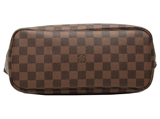 Borsa Tote Louis Vuitton Damier Ebene Neverfull PM Marrone - vista 3