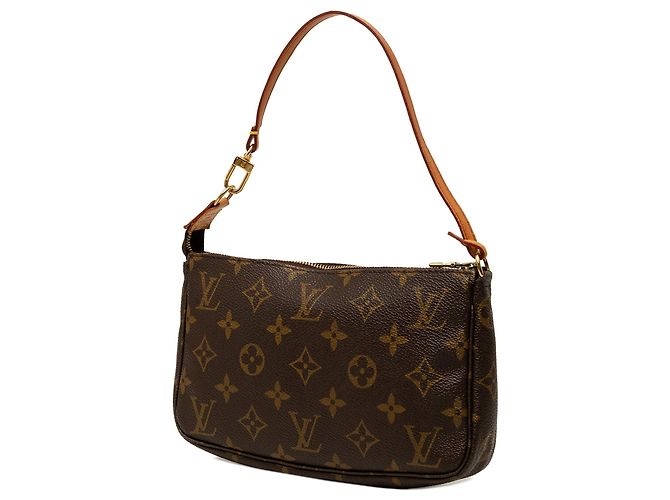 Borsa a tracolla Louis Vuitton Monogram Pochette Accessoires Marrone - vista 2