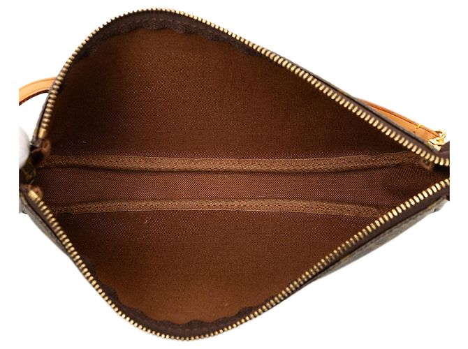 Borsa a tracolla Louis Vuitton Monogram Pochette Accessoires Marrone - vista 4
