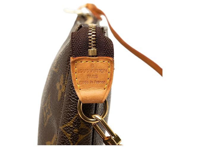 Borsa a tracolla Louis Vuitton Monogram Pochette Accessoires Marrone - vista 5